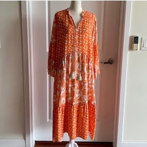 EUC Floral Bohemian Maxi Dress